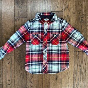 Hanna Andersson Plaid Flannel Shirt. 3T